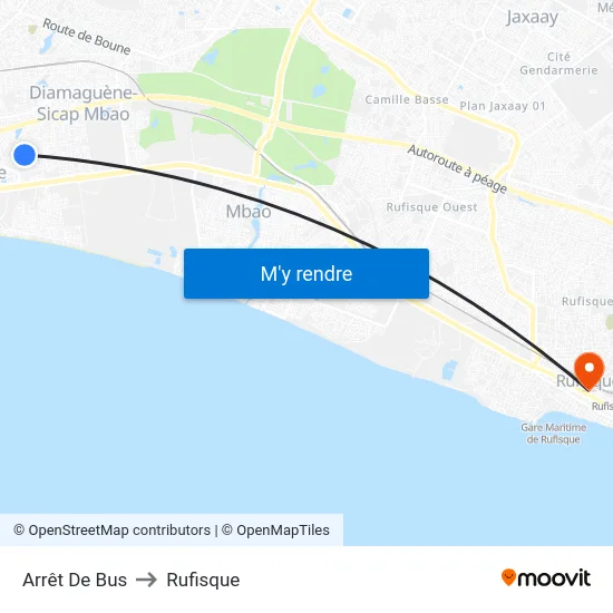 Arrêt De Bus to Rufisque map