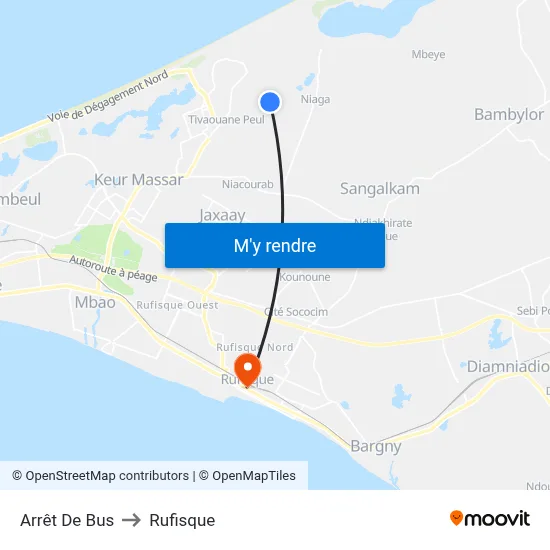 Arrêt De Bus to Rufisque map