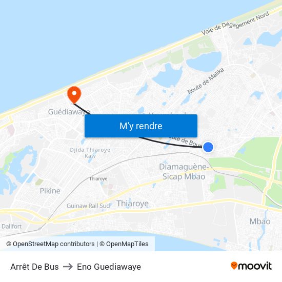 Arrêt De Bus to Eno Guediawaye map