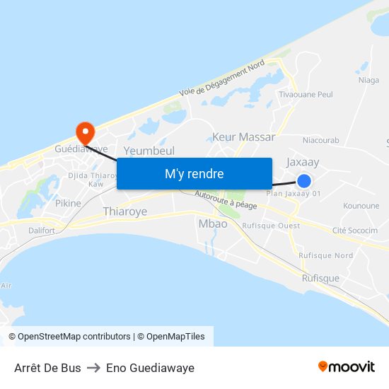 Arrêt De Bus to Eno Guediawaye map