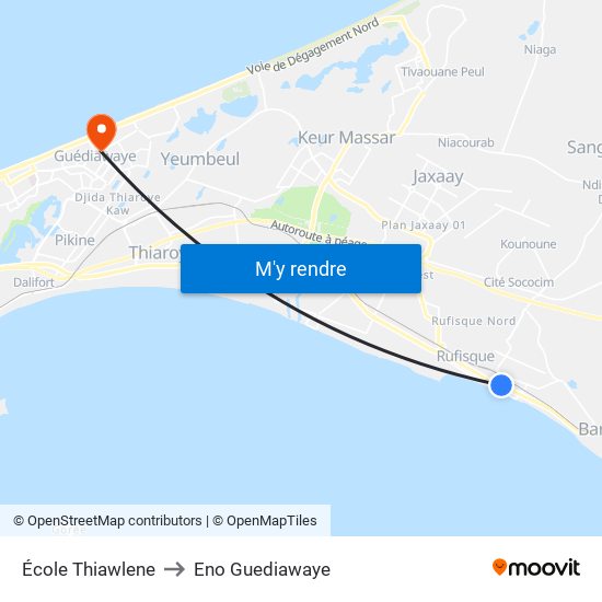 École Thiawlene to Eno Guediawaye map