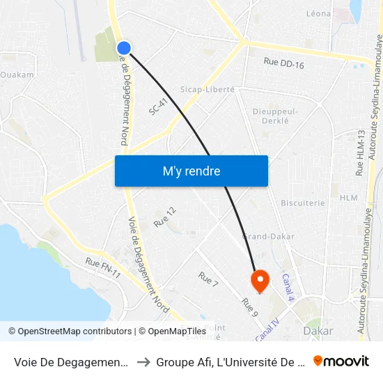 Voie De Degagement Nord, 37 to Groupe Afi, L'Université De L'Entreprise map