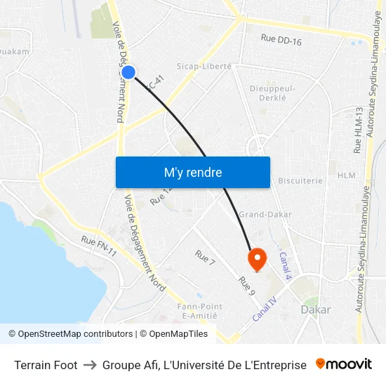 Terrain Foot to Groupe Afi, L'Université De L'Entreprise map