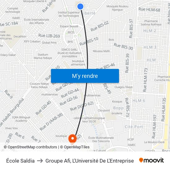 École Saldia to Groupe Afi, L'Université De L'Entreprise map