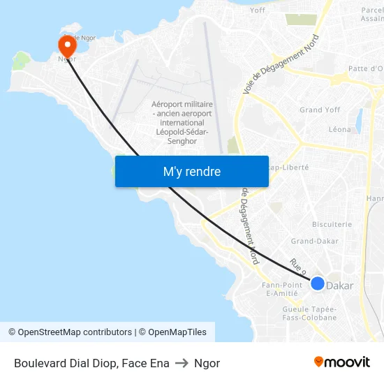 Boulevard Dial Diop, Face Ena to Ngor map