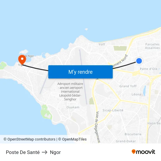 Poste De Santé to Ngor map