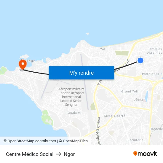 Centre Médico Social to Ngor map