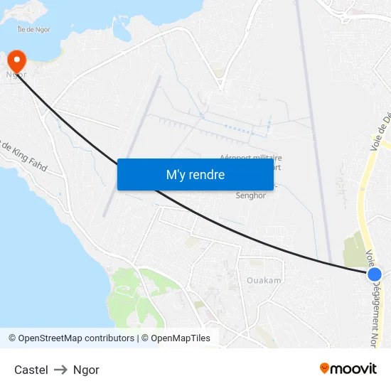 Castel to Ngor map
