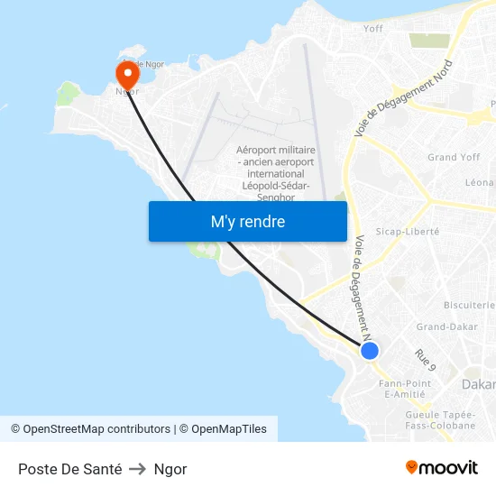 Poste De Santé to Ngor map