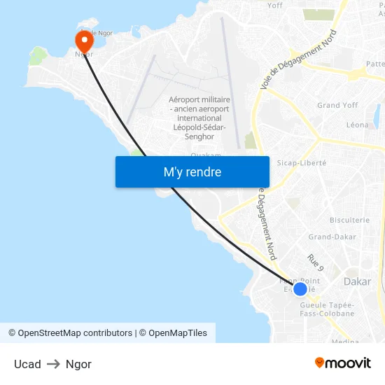 Ucad to Ngor map