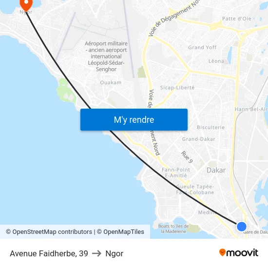 Avenue Faidherbe, 39 to Ngor map