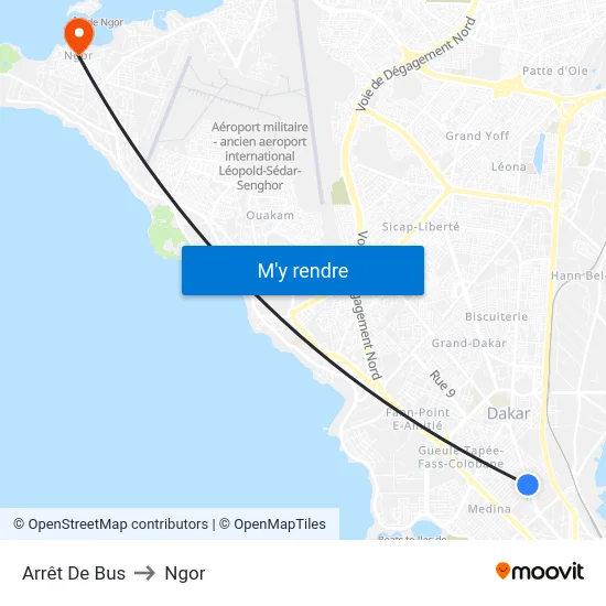 Arrêt De Bus to Ngor map