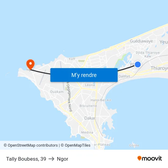 Tally Boubess, 39 to Ngor map