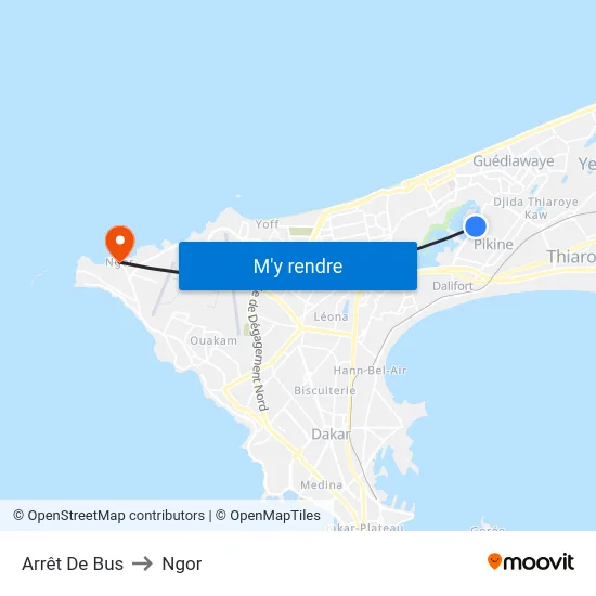 Arrêt De Bus to Ngor map