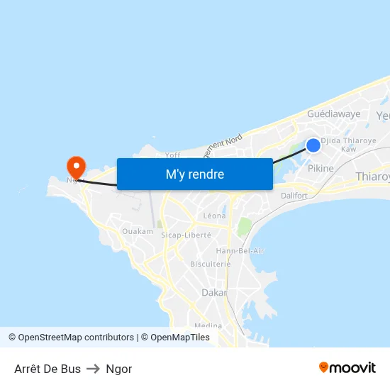 Arrêt De Bus to Ngor map