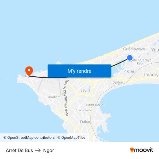 Arrêt De Bus to Ngor map