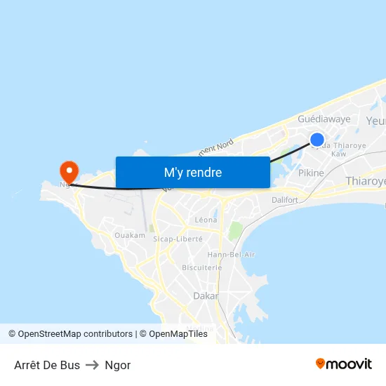 Arrêt De Bus to Ngor map