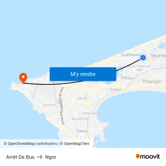 Arrêt De Bus to Ngor map