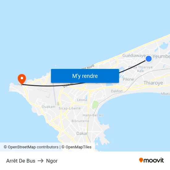 Arrêt De Bus to Ngor map