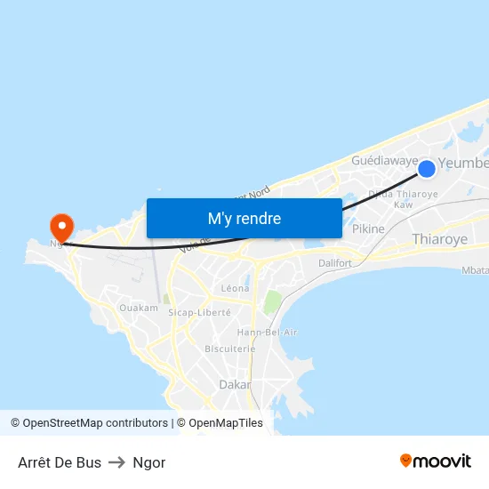 Arrêt De Bus to Ngor map