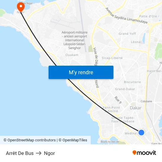 Arrêt De Bus to Ngor map