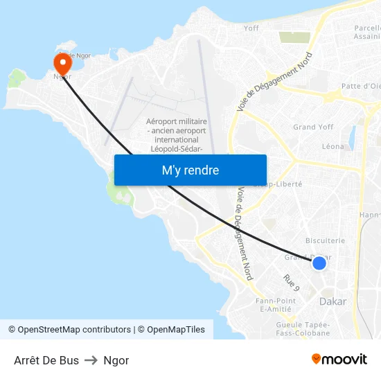 Arrêt De Bus to Ngor map