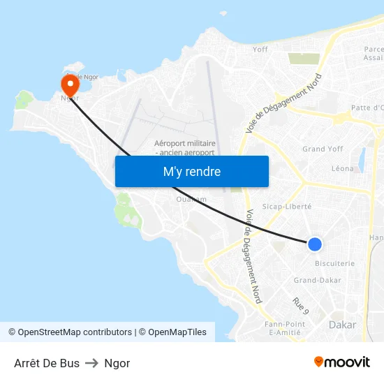 Arrêt De Bus to Ngor map