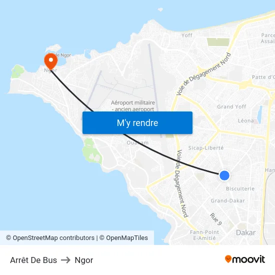 Arrêt De Bus to Ngor map