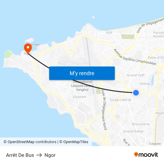Arrêt De Bus to Ngor map