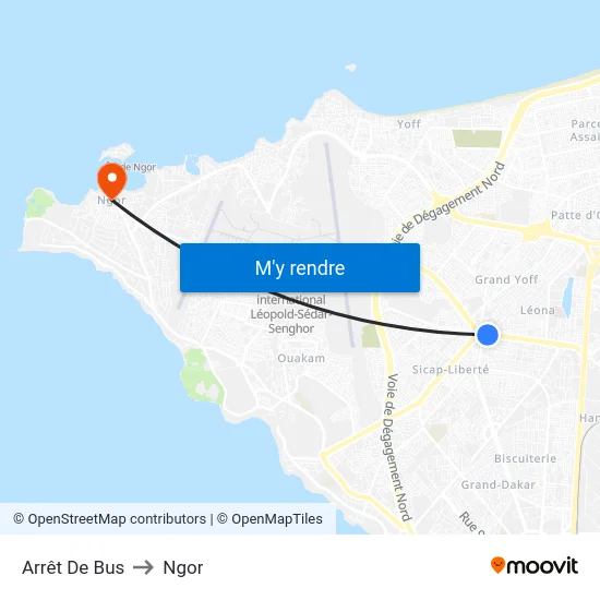Arrêt De Bus to Ngor map