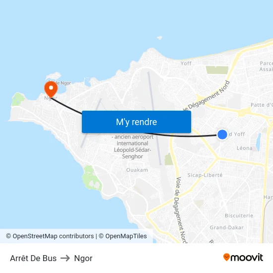 Arrêt De Bus to Ngor map