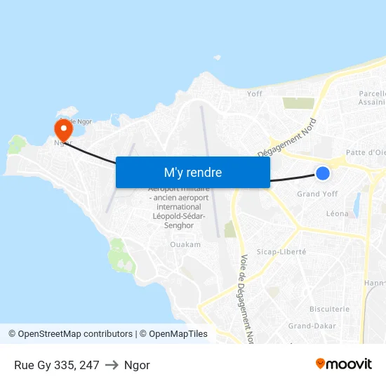 Rue Gy 335, 247 to Ngor map