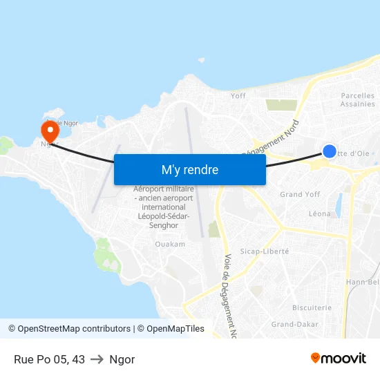 Rue Po 05, 43 to Ngor map