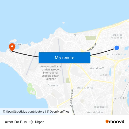 Arrêt De Bus to Ngor map