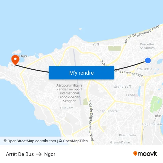 Arrêt De Bus to Ngor map