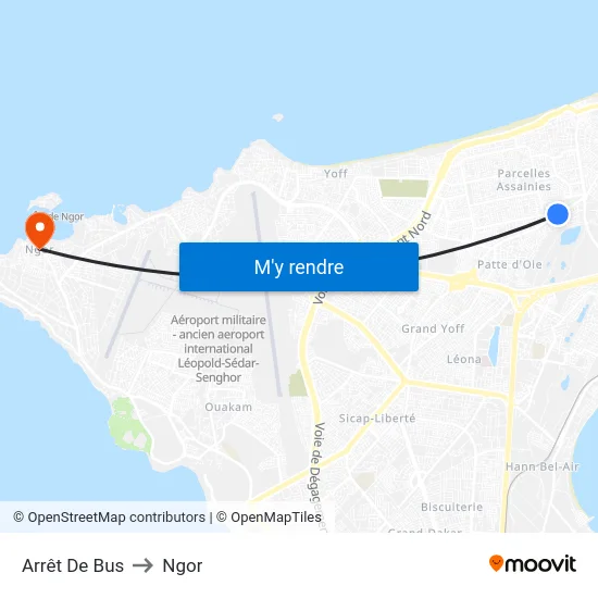 Arrêt De Bus to Ngor map