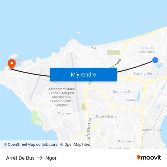 Arrêt De Bus to Ngor map