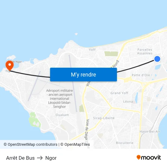 Arrêt De Bus to Ngor map