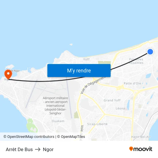 Arrêt De Bus to Ngor map