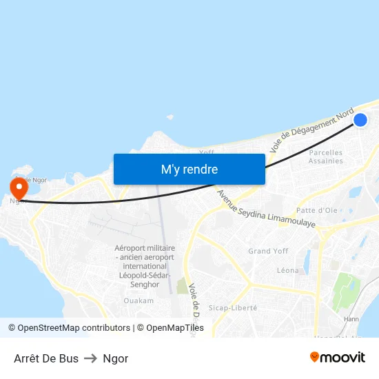 Arrêt De Bus to Ngor map