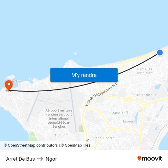 Arrêt De Bus to Ngor map