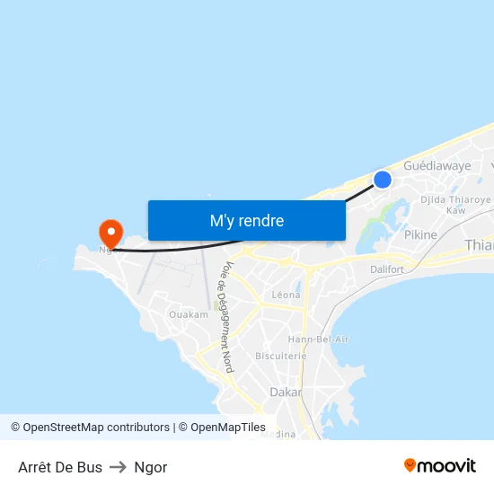 Arrêt De Bus to Ngor map