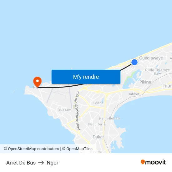 Arrêt De Bus to Ngor map