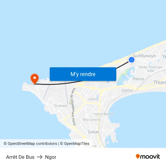 Arrêt De Bus to Ngor map