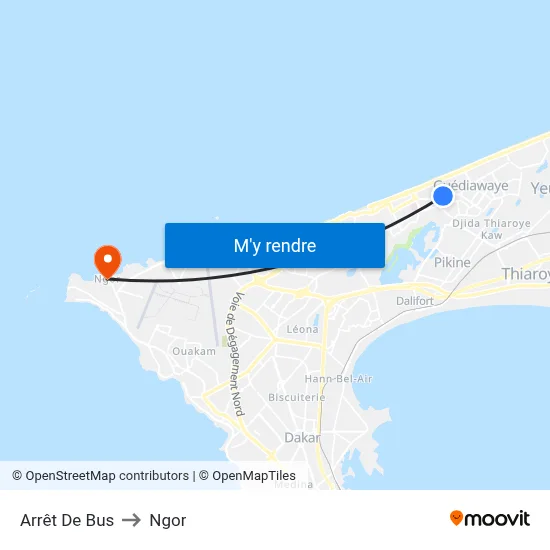 Arrêt De Bus to Ngor map