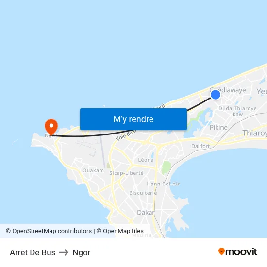 Arrêt De Bus to Ngor map
