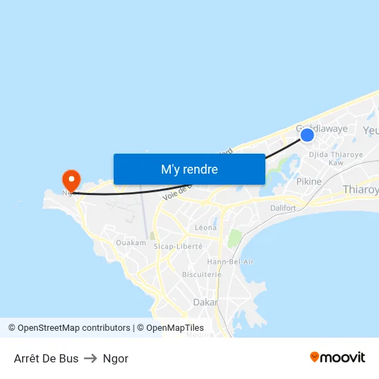 Arrêt De Bus to Ngor map