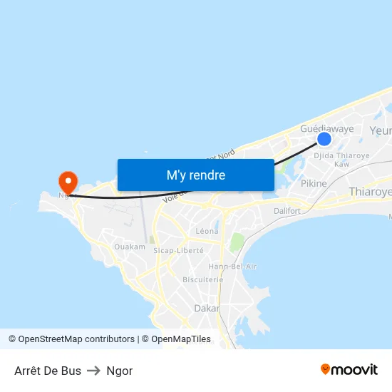 Arrêt De Bus to Ngor map