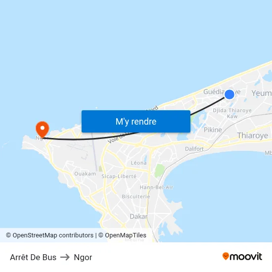 Arrêt De Bus to Ngor map