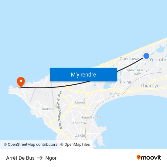 Arrêt De Bus to Ngor map